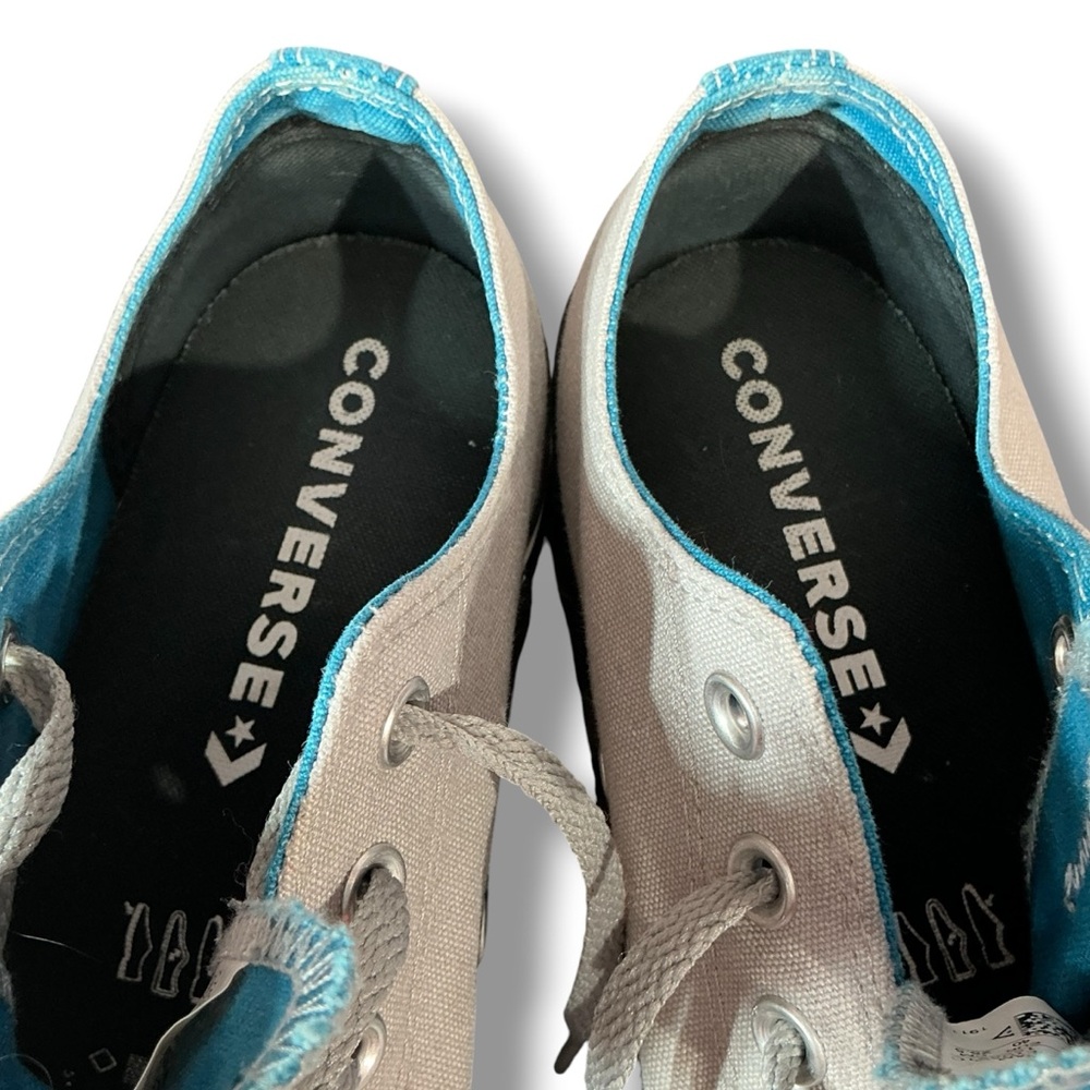 Converse Teal & Gray Canvas Low-Top Sneakers - Picture 7 of 12